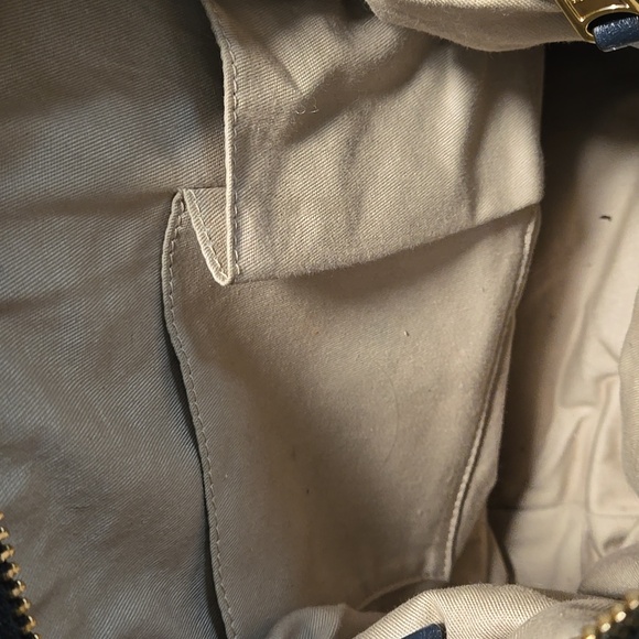 Coach Legacy Colorblock Duffle Leather Red Tassel Coach Tag Red Navy Tan Supple - Picture 13 of 15